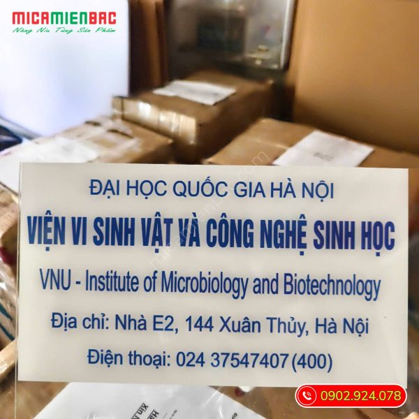 biển công ty bằng mica