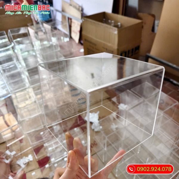 hộp mica trong suốt trưng bày