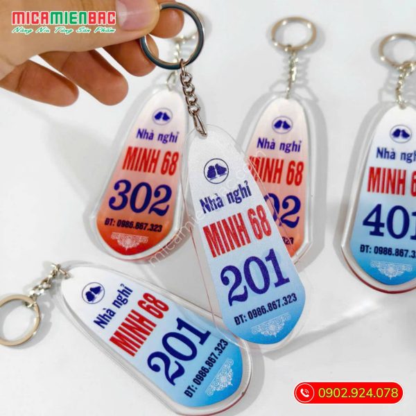 móc khóa mica nhà nghỉ