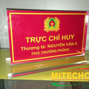  Mẫu biển chức danh công an mica mới 