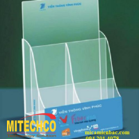 Giá kệ mica để bàn đựng tờ rơi
