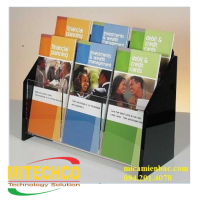 Kệ mica để bàn đựng tờ rơi brochure