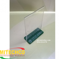 Mneu mica để bàn giá rẻ chân chữ T có in địa chỉ doanh nghiệp