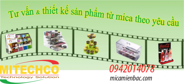 Mitechco gia công khay menu mica để bàn Hà Nội