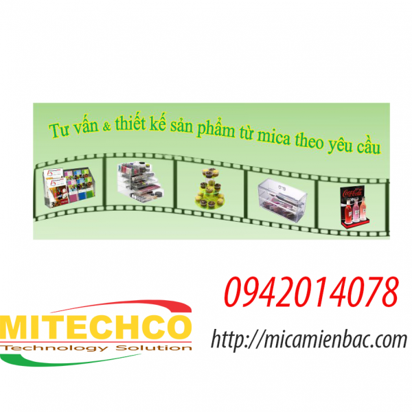 Mitechco sản xuất kệ mica đựng tờ rơi