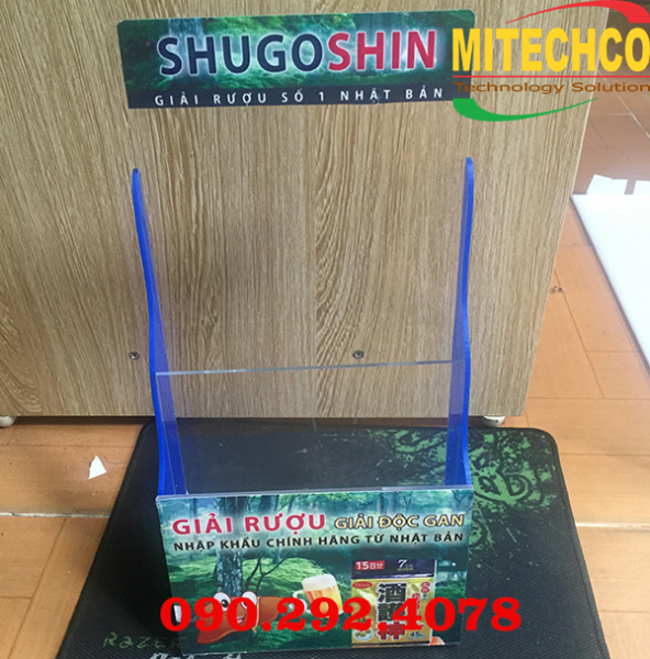 Kệ mica đựng tờ rơi hai ngăn a5