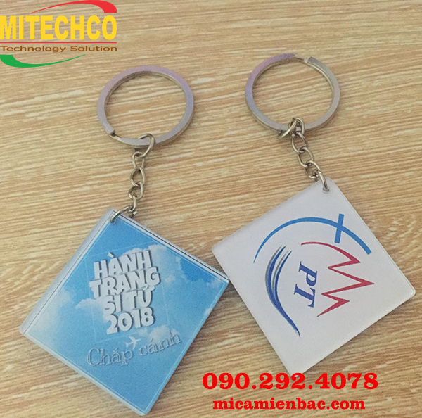 Làm móc khóa mica giá rẻ theo yêu cầu Hà Nội