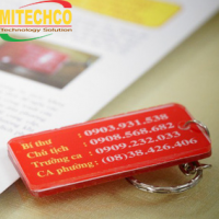 Móc khóa mica in số điện thoại