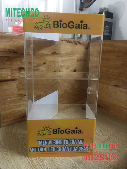 Tủ mica trưng bày sản phẩm Biogaia