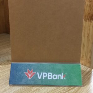 Kệ menu mica để mã QR code để bàn ngân hàng VPBank
