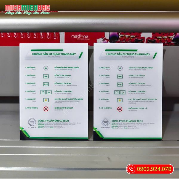 biển hướng dẫn sử dụng thang máy